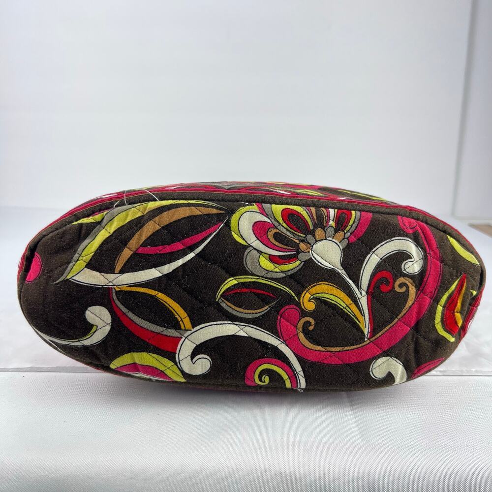 2 Piece Vera Bradley Retired Puccini Shopping Tote & Wallet Brown Yellow Red - Picture 9 of 14